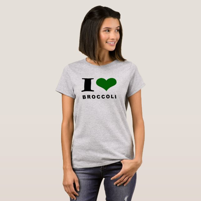 T-shirt J'aime brocoli, amoureux du brocoli (Devant entier)