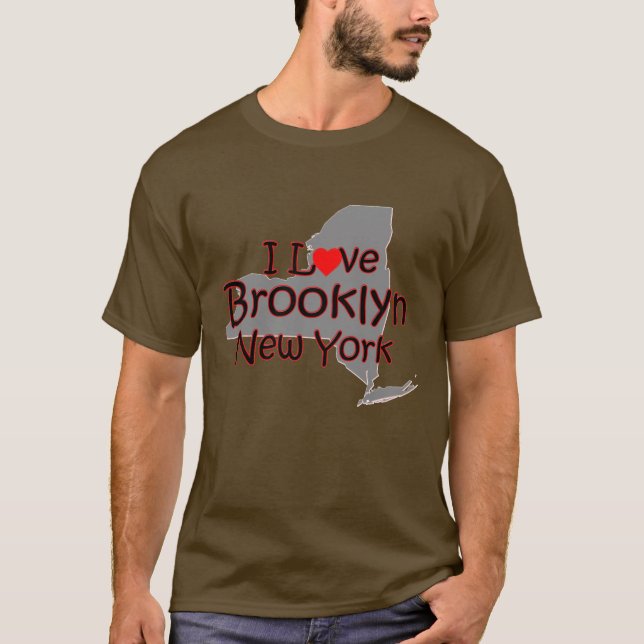 T-shirt J'aime Brooklyn New York (Devant)