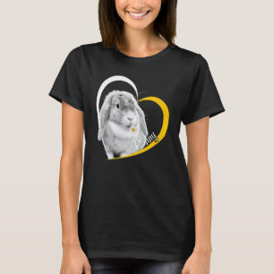 T-shirt J'Aime Bunny Bunny Mignonne Lapin Lapin Fleur De L