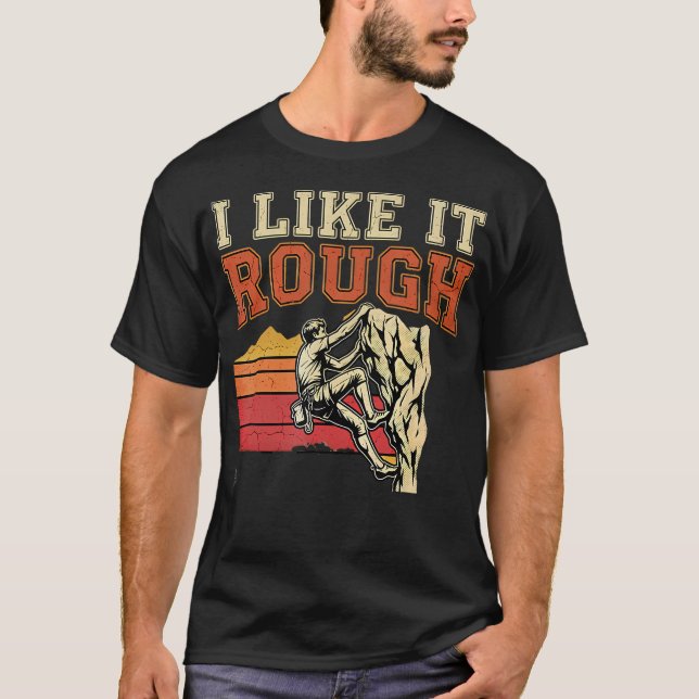 T-shirt J'aime ça, l'escalade rétro brutale (Devant)