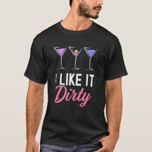 T-shirt J'Aime Ça Sale Martini Verre Sale Boire Happy Ho
