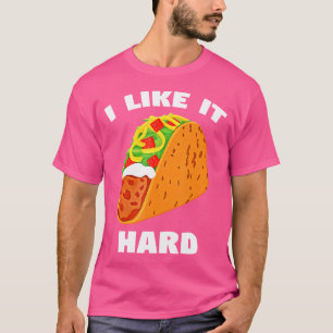 T-shirt J'aime ça Taco Coquille Dure Sale Drôle Dire Adult