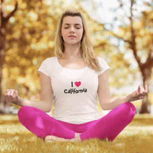 T-shirt J'aime Californie Hot Pink Heart