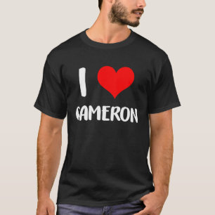 T-shirt J'aime CAMERON valentine désolé dames gars coeur b