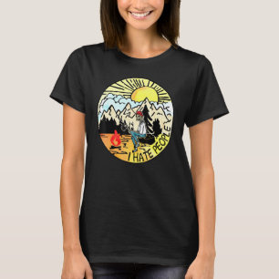 T-shirt J'aime Camping Je déteste les gens en plein air Sk