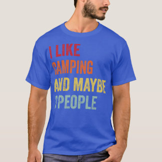 T-shirt J'Aime Camping Peut-Être 3 Personnes