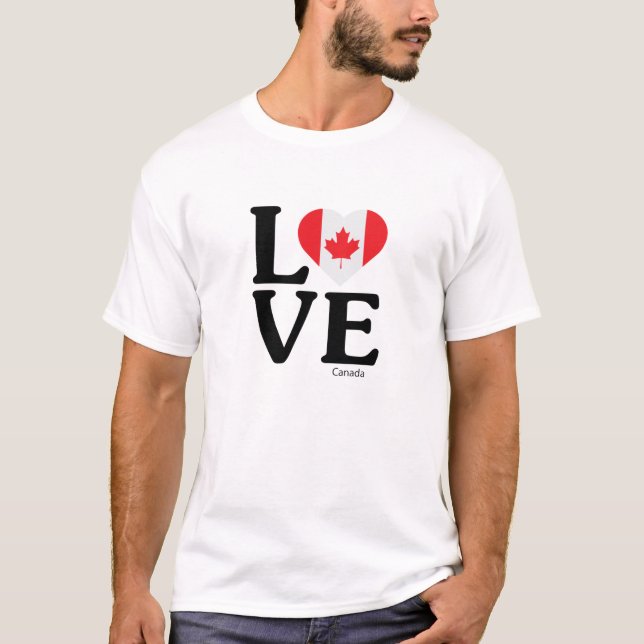 T-shirt J'aime Canada (Devant)