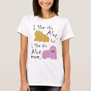 T-shirt J'aime ceci beaucoup, mais j'aime ceci beaucoup