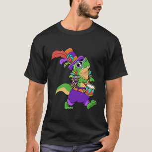T-shirt J'Aime Célébrer Mardi Gras Marching Dinosaur Pa