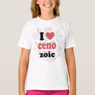 T-shirt J'aime Cénozoïque drôle de citation pour les scien