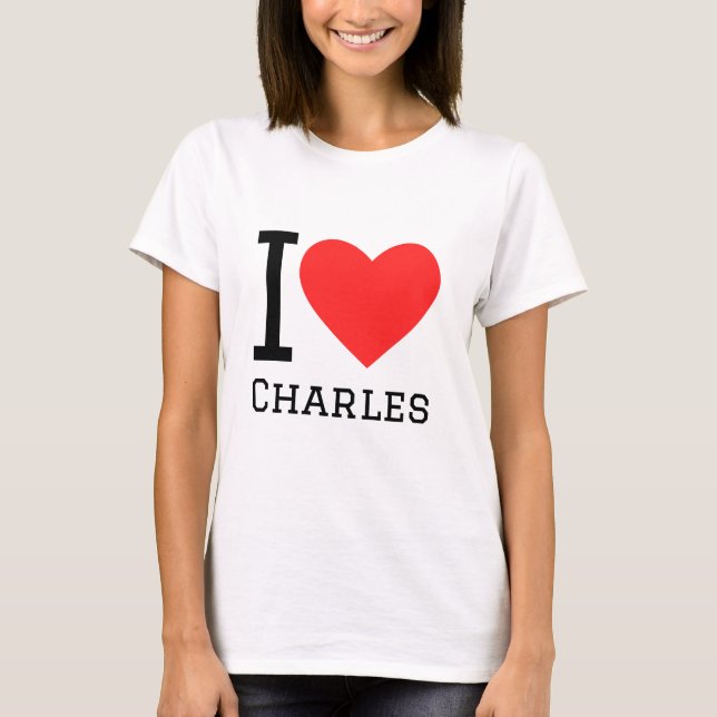 T-shirt J'aime charles (Devant)