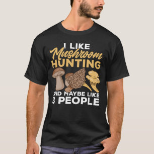 T-shirt J'Aime Chasse De Champignons Chasse De Morel Força