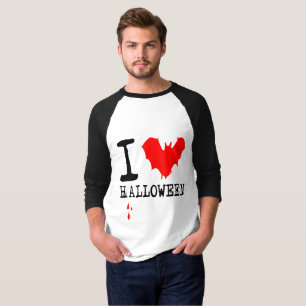 T-shirt J'aime chauve-souris rouge Halloween