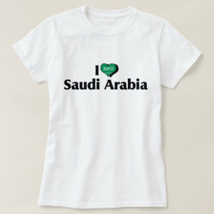 T-shirt J'aime Chemise Drapeau Arabie Saoudite