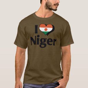 T-shirt J'aime Chemise Drapeau Niger
