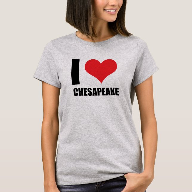 T-shirt J'aime Chesapeake (Devant)
