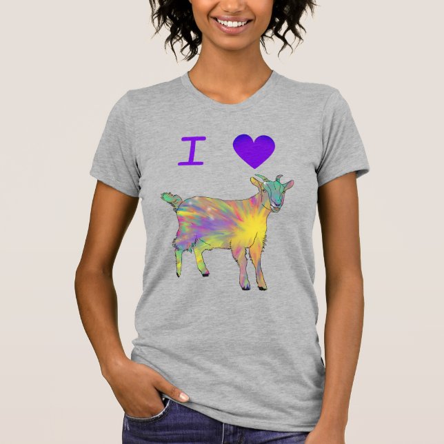 T-shirt J'aime Chèvres Slogan (Devant)