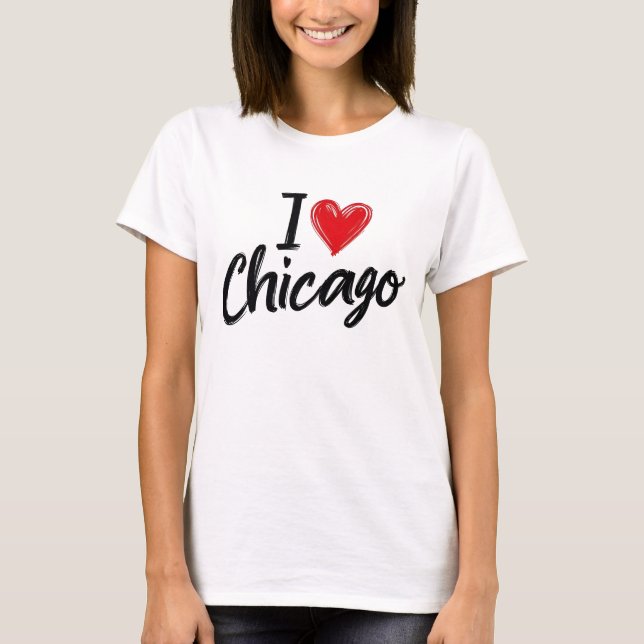T-shirt J'aime Chicago (Devant)