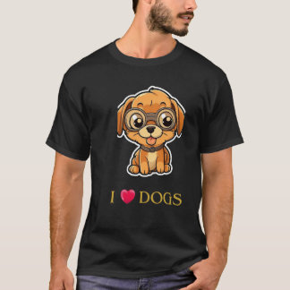 T-shirt J'aime chien Personnalisé Photo Et Texte Personnal