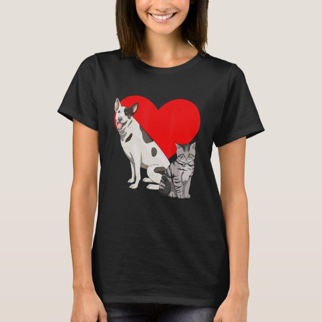 T-shirt J'Aime Chiens Et Chats Femmes Animaux Animaux Anim (Devant)