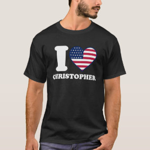 T-shirt J'aime Christopher I heart Christopher