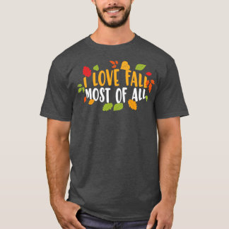 T-shirt J'Aime Chuter La Plupart De Tous Les Beaux Automne