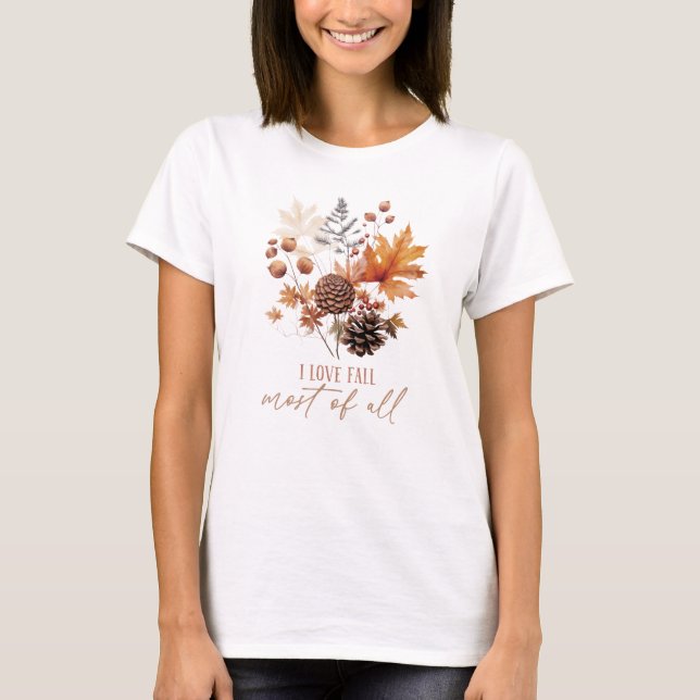 T-shirt J'Aime Chuter La Plupart De Tous Les Foliages Feui (Devant)
