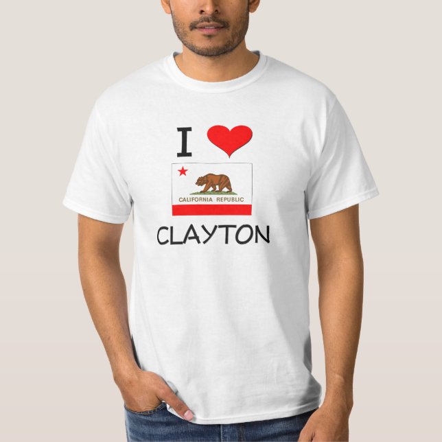 T-shirt J'aime CLAYTON la Californie (Devant)