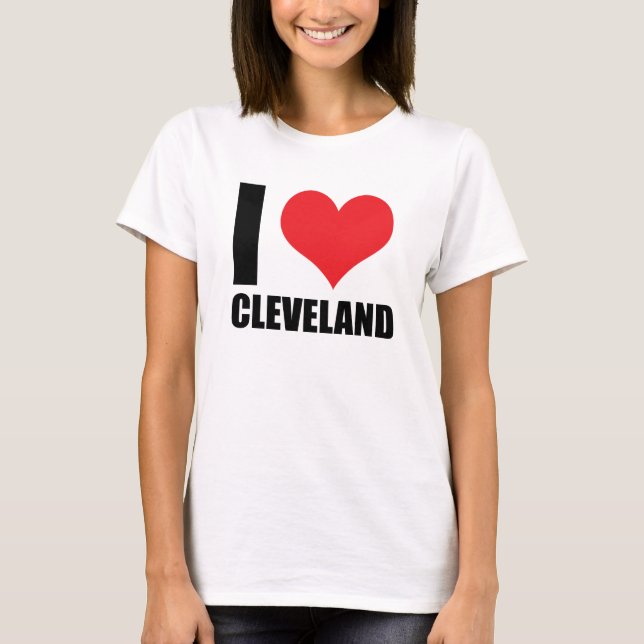 T-shirt J'aime Cleveland (Devant)