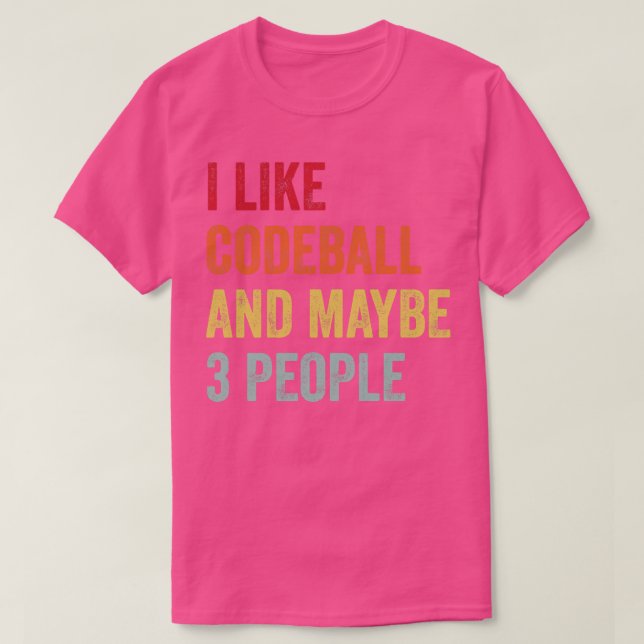 T-shirt J'Aime Codeball Peut-Être 3 Personnes 1 (Design devant)