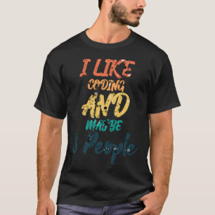 T-shirt J'Aime Coder Et Peut-Être 3 Personnes 3