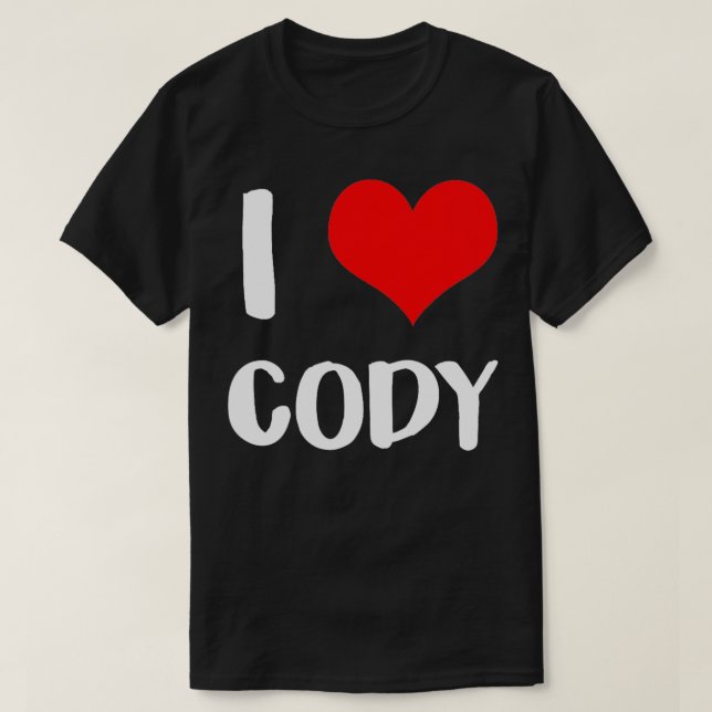 T-shirt J'aime CODY valentine désolé dames gars coeur belo (Design devant)