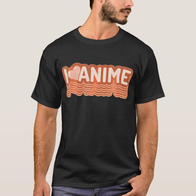 T-shirt J'Aime Coeur Anime Mignonne (Devant)
