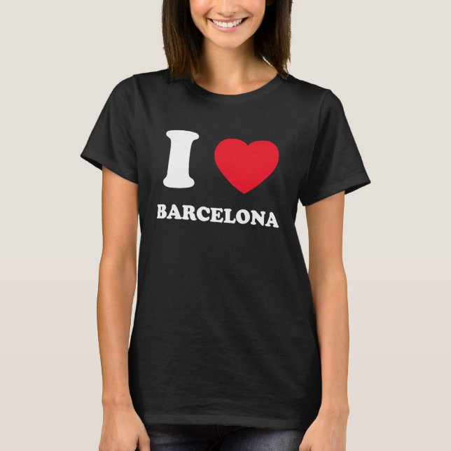 T-shirt J'aime cœur Barcelone (Devant)