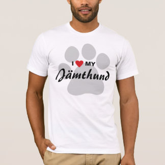 T-shirt J'aime (coeur) ma chemise d'amoureux de les chiens