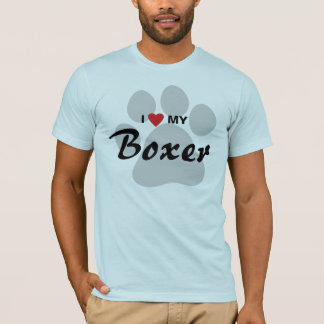 T-shirt J'aime (coeur) ma chemise d'amoureux de les chiens