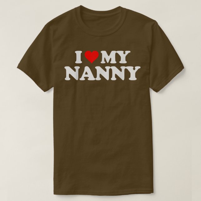 T-shirt J'aime cœur ma NANNY  (Design devant)
