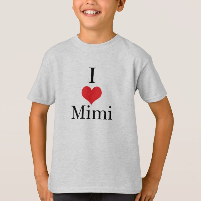 T-shirt J'aime (coeur) Mimi (Devant)