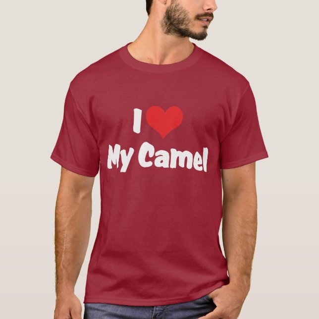 T-shirt J'aime cœur mon chameau (Devant)