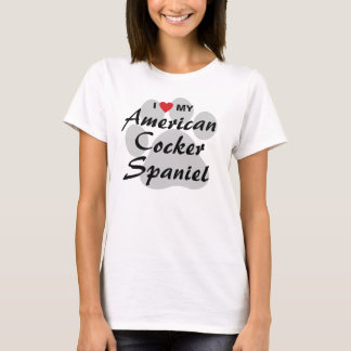 T-shirt J'aime (coeur) mon cocker américain