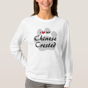 T-shirt J'aime (coeur) mon crêté chinois
