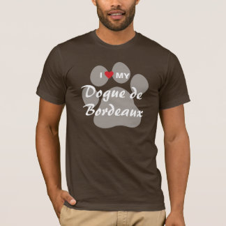 T-shirt J'aime (coeur) mon Dogue de Bordeaux