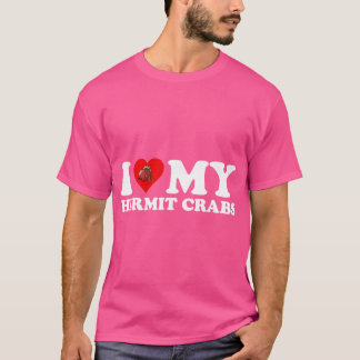 T-shirt J'Aime Coeur Mon Hermite Crabes Amusant Hermite Cr