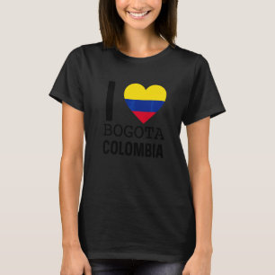 T-shirt J'aime Colombie Bogotá Souvenir Drapeau Carte Colo