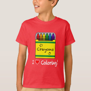 T-shirt J'aime colorer avec des crayons