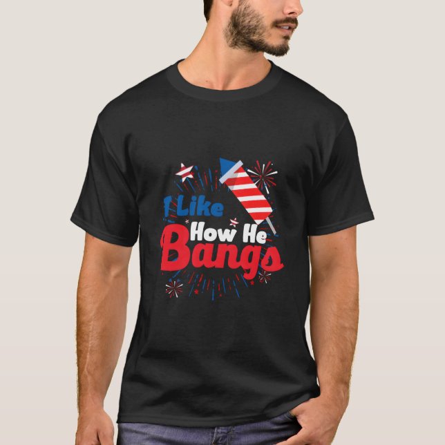 T-shirt J'aime comment il fait exploser des feux d'artific (Devant)
