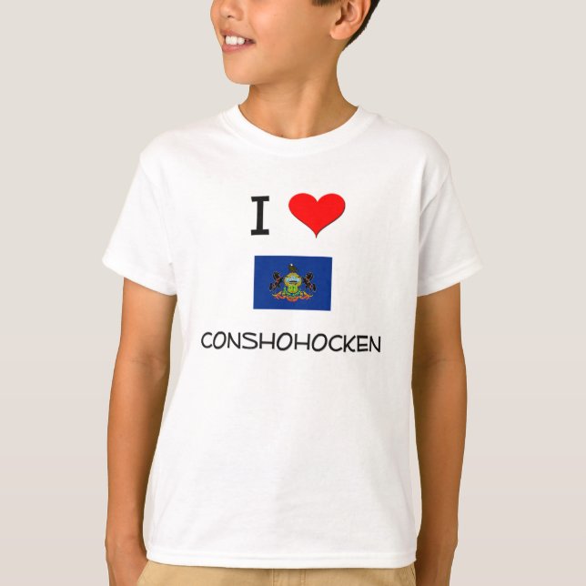 T-shirt J'aime Conshohocken Pennsylvanie (Devant)