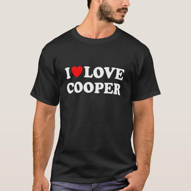 T-shirt J'aime Cooper Je Cœur Cooper (Devant)