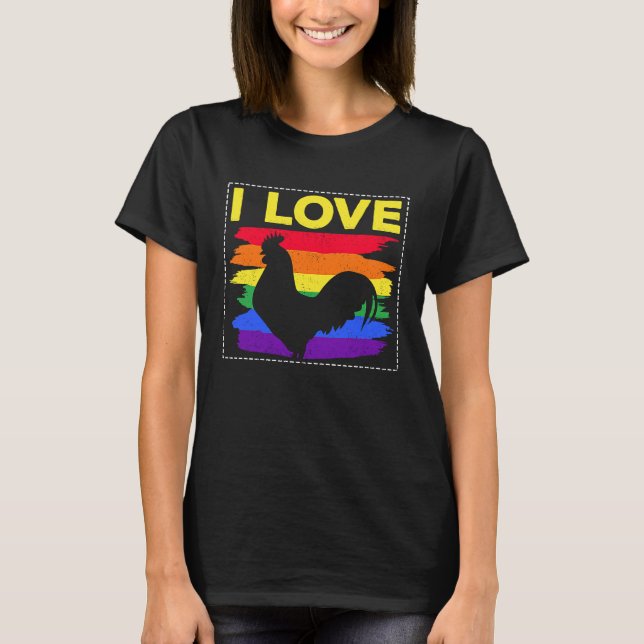 T-shirt J'aime Coq Pour Poulet (Devant)