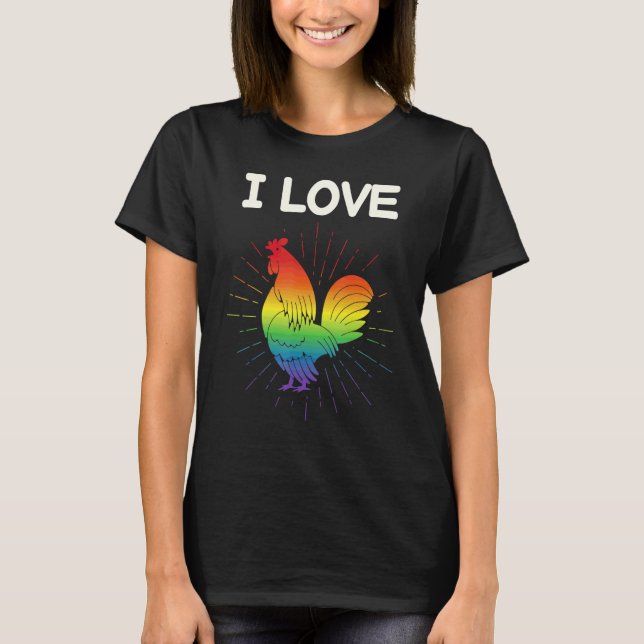 T-shirt J'aime Coq Pour Poulet (Devant)